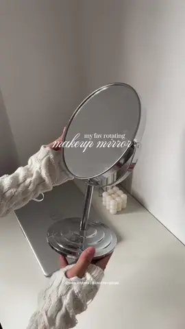 Replying to @rie The mirror that makes getting ready feel effortless—clear, sleek, and aesthetic on your desk! 🪞                      #mirror #makeupmirror #aestheticmirror #roundmirror #rotatingmirror #tiktokfinds 