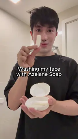 ✨Washing my face with Azelane Soap✨#azelanesoap #antiacne #acnetreatment #acneproneskin #oilyskin