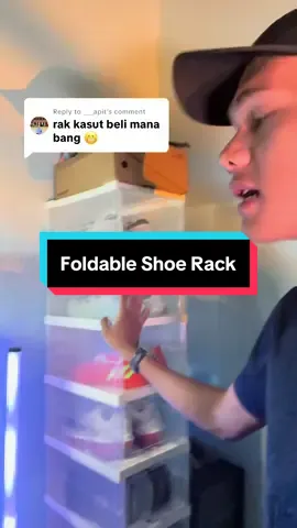 Replying to @___apit rak ni jimat space sebab fie menegak bro #rakkasut #rakkasutfoldable #rakkasutmurah 