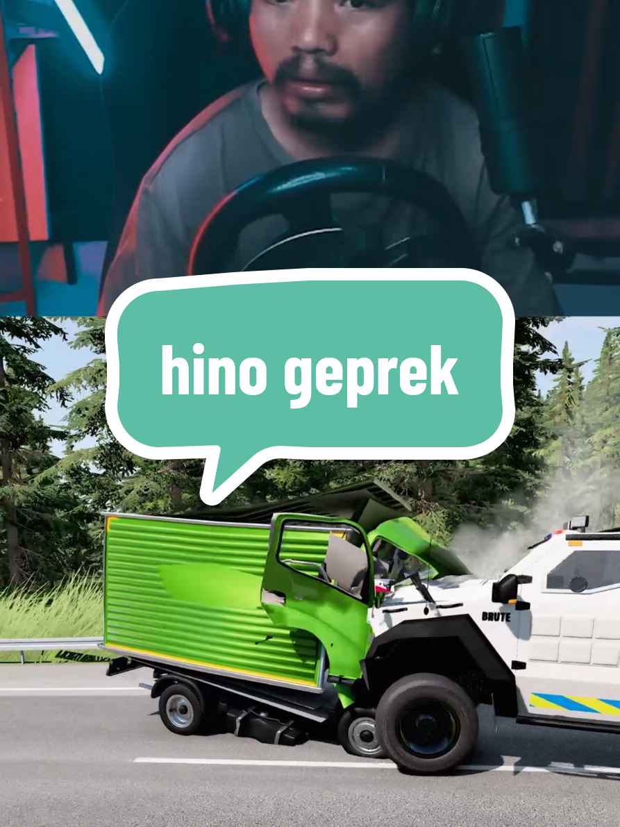 ketika truk melwan besi glondongan berjalan