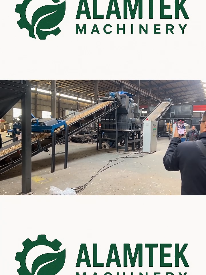 Proses wood chipper jadi serbuk kayu halus dengan hammer mill. Efisien, konsisten, siap untuk bahan baku wood pellet & briket biomassa.” #HammerMill #WoodChipper #MesinBiomassa #WoodPellet #BriketBiomassa #MesinPenghancur #BiomassEnergy #RenewableEnergy #MesinIndustri #MesinKayu