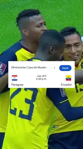 Eliminatorias Copa Paraguay vs ecuador  Jue, 4/9 6:30 p.m.#ecuadorvsparaguay 