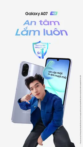 ✨ Galaxy A07 Mới chính thức chào sân✨Không chỉ cam kết 6 lần cập nhật phần mềm và 6 năm cập nhật bảo mật, mà còn đạt chuẩn IP54 chống bụi, chống nước mang đến trải nghiệm bền mượt. 👉 Tìm hiểu NGAY! #Samsung #GalaxyA07 #AnTamLamLuon