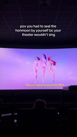 My theater did NOT want to singalong ◠̈ @Cinemark #kpopdemonhunters #huntrix @Netflix @Netflix Korea @Golden  #cinemark @Kpop Demon Hunters Netflix 