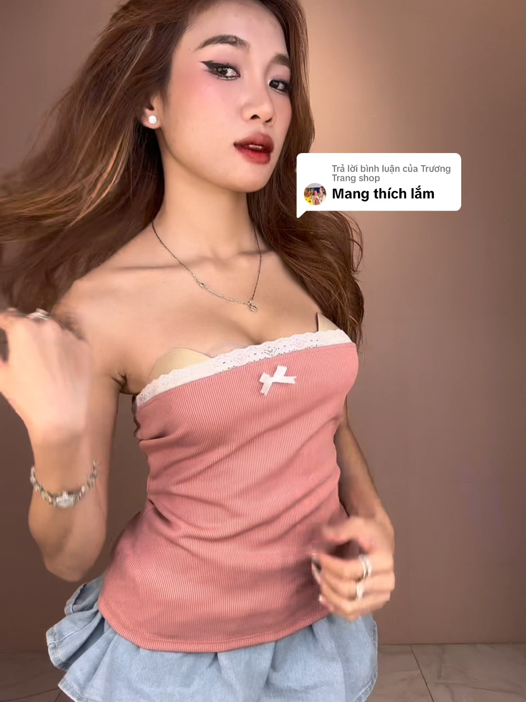 Trả lời @Trương Trang shop em Nhi cảm ơn tình yêu nha, con bra cài trước xinh keo😘