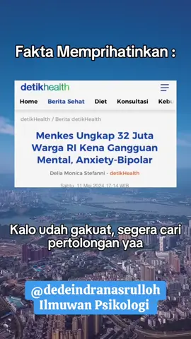Gangguan mental itu sebenarnya bukan berarti orangnya “gila” atau “aneh” kayak yang sering dipikir orang awam. Lebih tepatnya, gangguan mental itu kondisi ketika pikiran, perasaan, atau perilaku seseorang jadi terganggu sampai menghambat hidup sehari-hari. Contoh gampangnya: 	•	Semua orang pasti pernah cemas, tapi kalau kecemasannya terus-terusan, berlebihan, bikin susah tidur, susah fokus, bahkan nggak bisa kerja atau sekolah, itu bisa masuk kategori gangguan kecemasan. 	•	Semua orang pasti pernah sedih, tapi kalau sedihnya berlarut-larut, hilang minat sama hal yang biasanya disukai, merasa nggak berharga, bahkan kepikiran buat nyakitin diri, itu bisa jadi depresi. Nah, kuncinya di sini adalah intensitas dan dampaknya ke kehidupan sehari-hari. Kalau udah sampai bikin kualitas hidup turun, relasi sama orang lain kacau, atau susah jalanin aktivitas, itu baru bisa disebut gangguan mental. Singkatnya: 👉 Gangguan mental = kondisi psikologis yang bikin hidup sehari-hari terganggu, bukan sekadar “sedih” atau “stres biasa”. 👉 Sama kayak sakit fisik, ini juga butuh perhatian dan bisa diatasi dengan bantuan yang tepat. #gangguanmental #bipolar #anxietydisorder #psikologi 