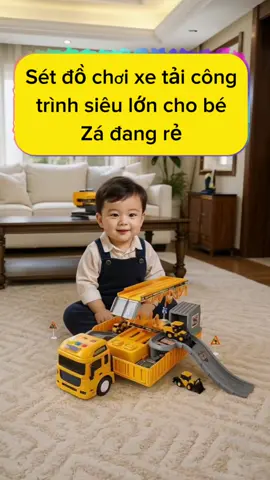 Set Đồ Chơi Xe Tải Công Trình siê.u lớn cho bé#xuhuongtiktok #thinhhanh #setdochoitreem 