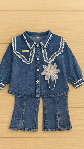 setelan full jeans anak perempuan, terbaru terkini kids fashion, yuk dibeli ayah bunda untuk buah hati kesayangan, kenangan tidak akan terulang lagi #fyp #fashion #murah #bajuanak #lucu 