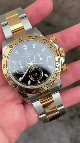 Rolex Cosmograph Daytona 116503 Black dial 40mm Automatic chronograph movement  Black dial with Index hours marker  18k solid gold bracelet with steel 18k solid gold bezel Nice Blue luminous marker and hands Like New Condition  Full set with box, booklet and warranty card dated 2016 Selling at Rm76800 Only (Nett Price) #aywatch #rolex #daytona #authentic #sportmodel 