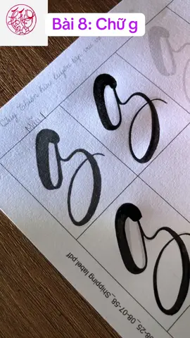 Bài 8: chữ g …. 🌷 Hôm nay mình cùng nhau luyện tập chữ “g” ạ. 🥰🥰#thuphap #thuphapviet #thuphapthientrucc #tiktok #luyenchudep 
