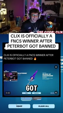 Clix is a FNCS Winner after Peterbot got banned 😱 #fortnite #peterbot #clix #fncs #competitive 