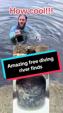 Amazing history free diving in the charleston rivers! #freediving #fossils #bottles #silver #incredible 