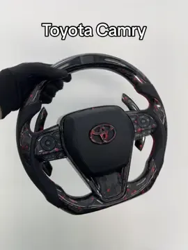 Toyota 8thgen Camry LED Red Forged Carbon Fiber Steering Wheel #toyota #camry #toyotacamry #camryxse #camrytrd #carbonfiber #steeringwheel #carbonsteeringwheel #forged #led #custom #tcy 