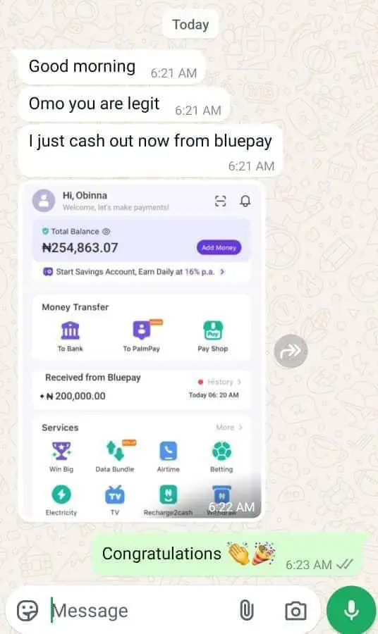 *WE ALL KNOW SAY BLUEPAY IS PAYING NO BE THERE TODAY NA YOU NEVER BUY BPC CODE FROM BLUEPAY*