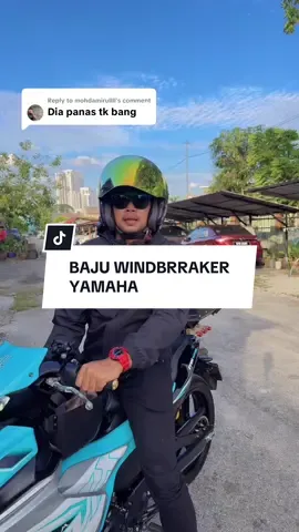 Replying to @mohdamirullll tak panas 👍 #windbreaker #bajusejuk #yamaha #viral 