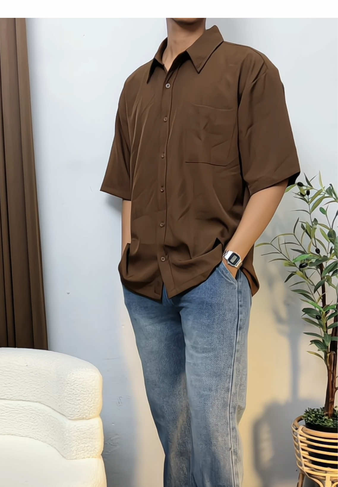 Outfit hari ini Kemeja Oversize celana baggy  #OOTD #ootdhangout #ootdinspo #outfit #ootdbigsize 