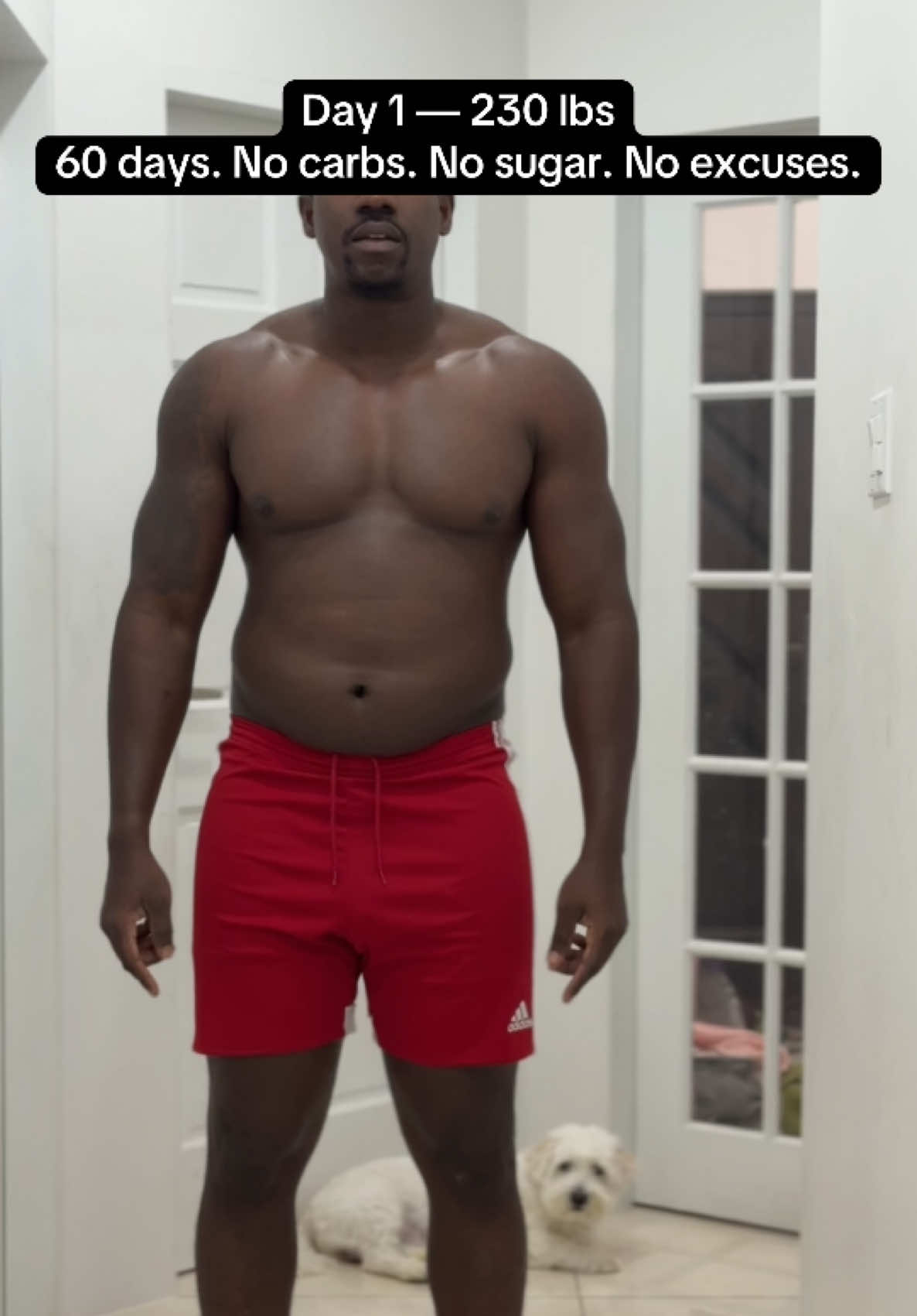 From 230 ➝ 185 in 2 months. Not luck, not genetics — discipline. #Transformation #MensPhysique #NPC #FitnessMotivation #creatorsearchinsights 
