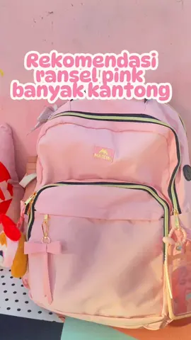 Rekomendasi ransel pink banyak kantong cek 🩷 #matein #ranselmatein #backpackmatein #pinkbackpack 
