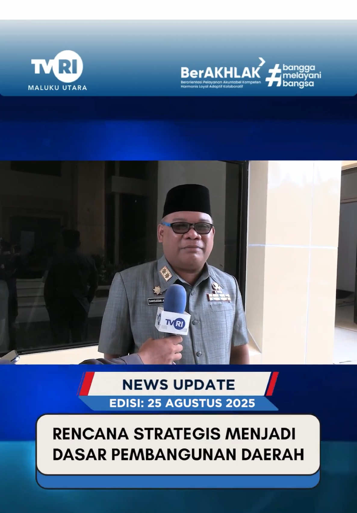 Sekretaris Daerah Provinsi Maluku Utara mengingatkan pentingnya Penyusunan Rencana Strategis oleh setiap OPD, karena Rencana Pembangunan Jangka Menengah Daerah sudah disahkan pada 15 Agustus 2025. Apel gabungan pada lingkup Pemerintah Provinsi Maluku Utara menjadi momentum untuk seluruh jajaran organisasi perangkat daerah dapat berkoordinasi dalam rangka pelaksanaan tugas #tvrimalukuutara #mediapemersatubangsa #malukuutarahariini #sofifi #malukuutara @Protokol Malut 