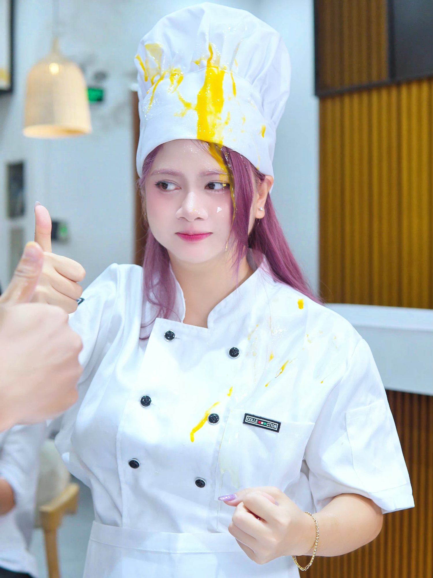 Disaster in Baking Class 🍩🤯#lilymiumiu #linhchihihihi_ #lilymeow #schoolcrush