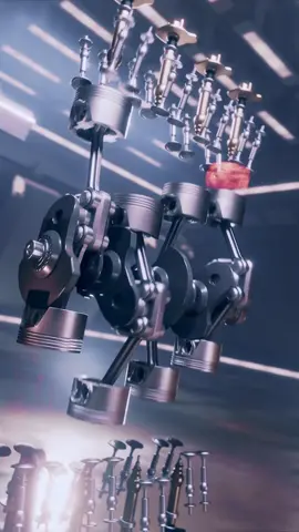 X16 戦車用エンジンの3Dアニメーション #engine #mechanicalengineering #blender3d #車好き 