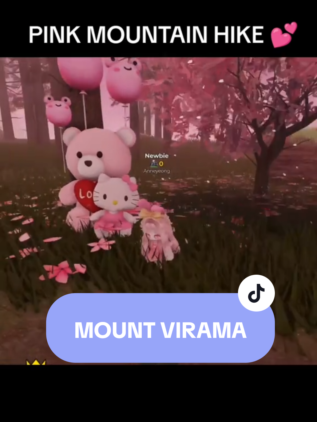 Sa mga favorite color ang pink try nyo na mag hike dito 😍 📍 With obby 📍 Bugged yung carry nung nilaro namen 📍 No jumpscare 📍 With Hello Kitty designs ⛰️ MOUNT VIRAMA by pajeeee0 #roblox #robloxgames #robloxedit #robloxhiking #robloxfyp 