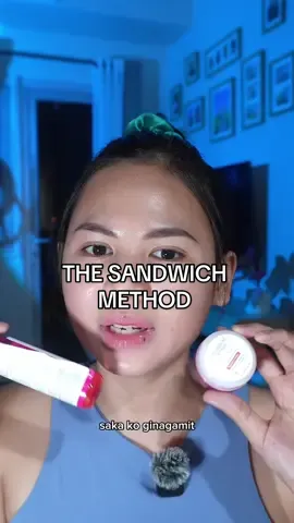 Replying to @itsmeche  Reintroducing the SANDWICH METHOD kasi parang maraming hindi aware na pwede nyo rin gamitin yung method nayan sa mga rejuv. We usually use this method sa retinols and such - an ancyive ingredient. So yeah, u can use the sandwich method on rejuv kasi is uses strong ingredients din :)  #skincare #skincareroutine #skincaretips #rejuvenatingset #skincareviral 