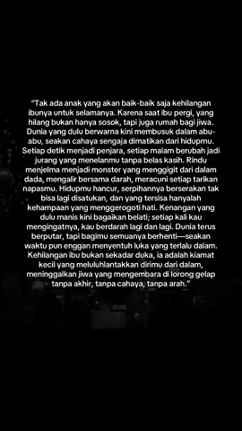 “Terkadang aku iri melihat mereka yang hidup bersama ibunya, meski mereka acuh dan menyia-nyiakan sosok yang seharusnya paling berharga. Karena aku tahu, sekali ibu pergi… dunia tak lagi sama.” #rinduibu #ibu #kangenibu #mamasurga #fyp