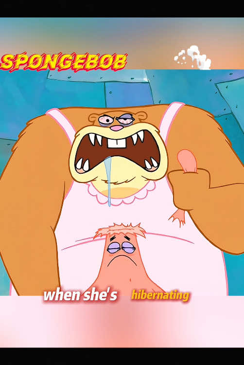 Do you know how terrifying Sandy can be when she’s hibernating? #spongebobsquarepants #animation #funnyvideos #fyp #cartoon 