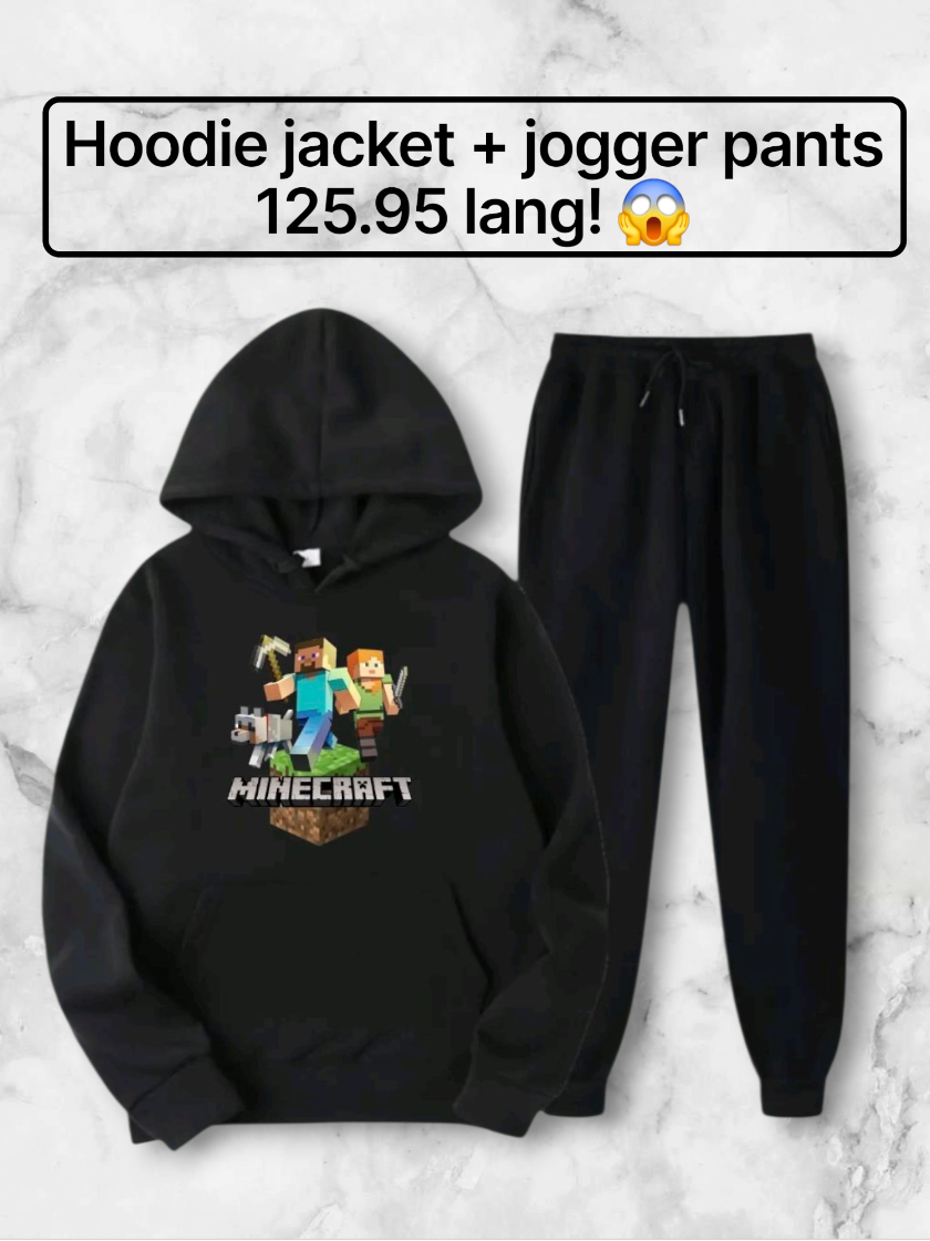 Hoodie jacket + jogger pants 125.95 lang! 😱 #sajaboys   #kidsterno #jacketpantsterno #hoodiejoggerforkids #onesethoodiejogger 