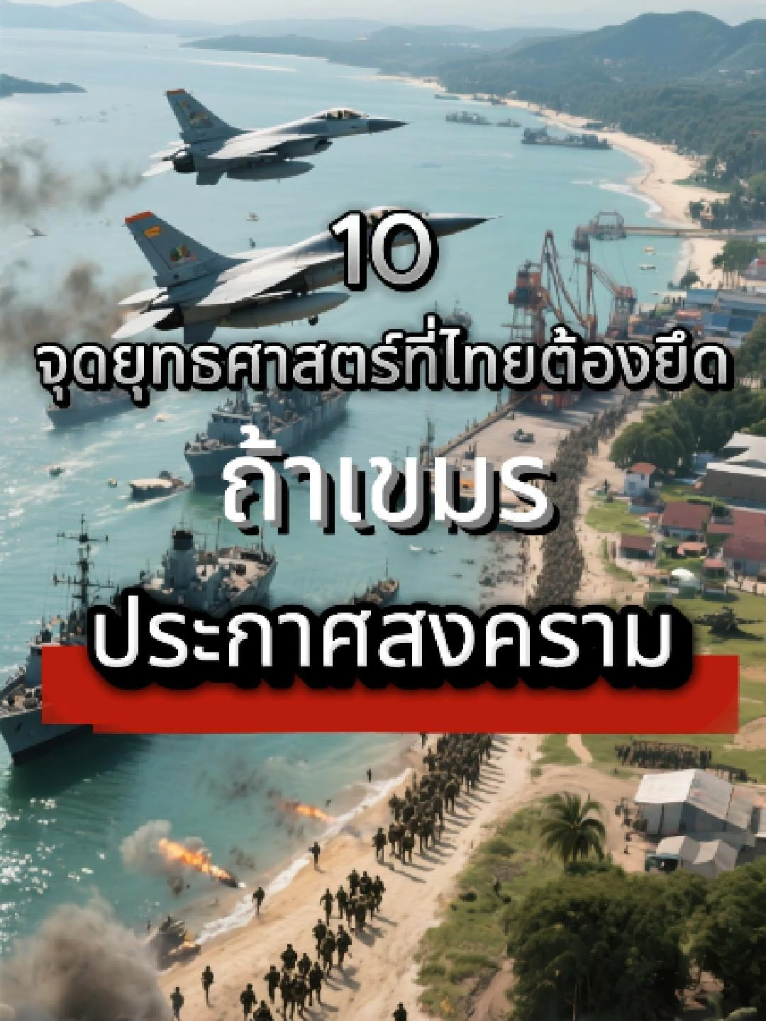10 จุดยุทธศาสตร์สำคัญที่อาจพลิกเกมในสถานการณ์ความขัดแย้งระหว่างประเทศในกัมพูชา! หากยึดได้ภายใน 7 วัน เศรษฐกิจกัมพูชาอาจหยุดชะงัก ประชาชนขาดแคลนทุกสิ่ง ผู้นำอาจจำต้องยอมจำนน คุณคิดเห็นอย่างไร? มาแลกเปลี่ยนความคิดเห็นกัน! #ยุทธศาสตร์ #ความขัดแย้ง #กัมพูชา #จุดยุทธศาสตร์ #สงคราม