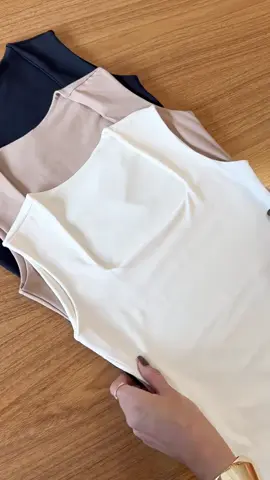 Kit Três Peças Quadrado Body Feminino Decote Quadrado Tendência Casual Confortável  Ótimo Preço #