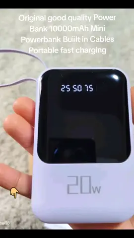 Original good quality Power Bank 10000mAh Mini Powerbank Buiilt in Cables Portable fast charging #powerbank #everyone #4youpage #makeitviral #buynow 