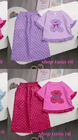 Set bộ quần áo trẻ em, áo cộc quần dài dành cho bé gái từ 14-44kg mẫu BEARR thiết kế đẹp chất liệu mới.  #xuhuong #dobegai #setdobegai #dobobegai 