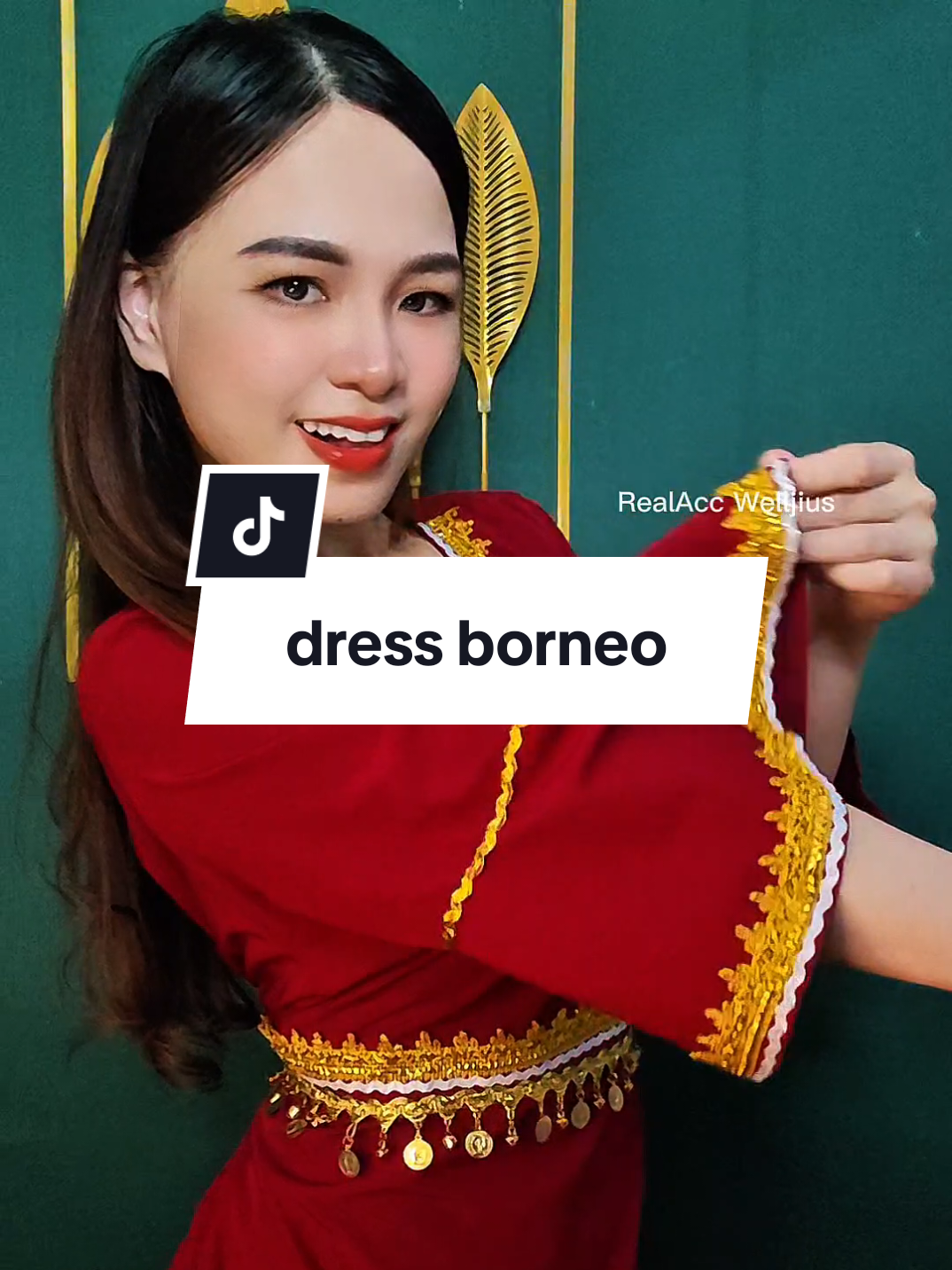 borneo dress lawa.warna yg terang design yg cantik..#borneodress #reddress #dress #dressborneo #fashion 