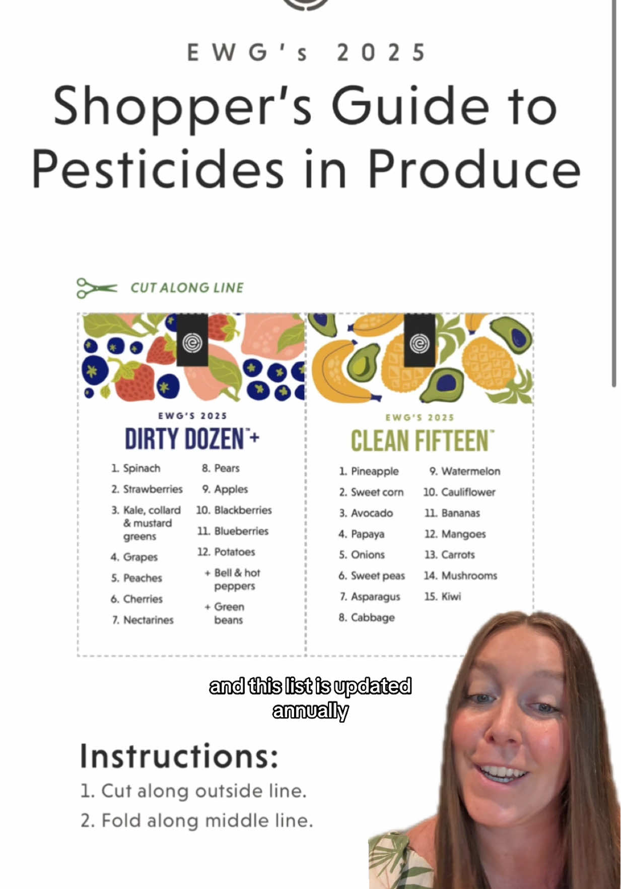 Screen shot this list or sign up on the EWG website so you can stay in the loop! 🍓🍐🫐 #dirtydozen #ewg #organic #organicfood #clean15 @FIFTH Wellness 