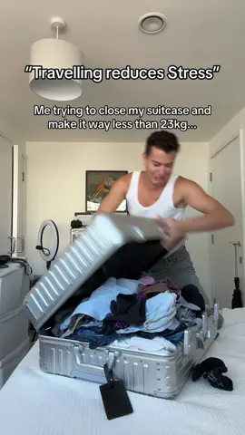 This is probably the most stressful moment of the vacation #vacation #traveltiktok #traveltok #suitcase 