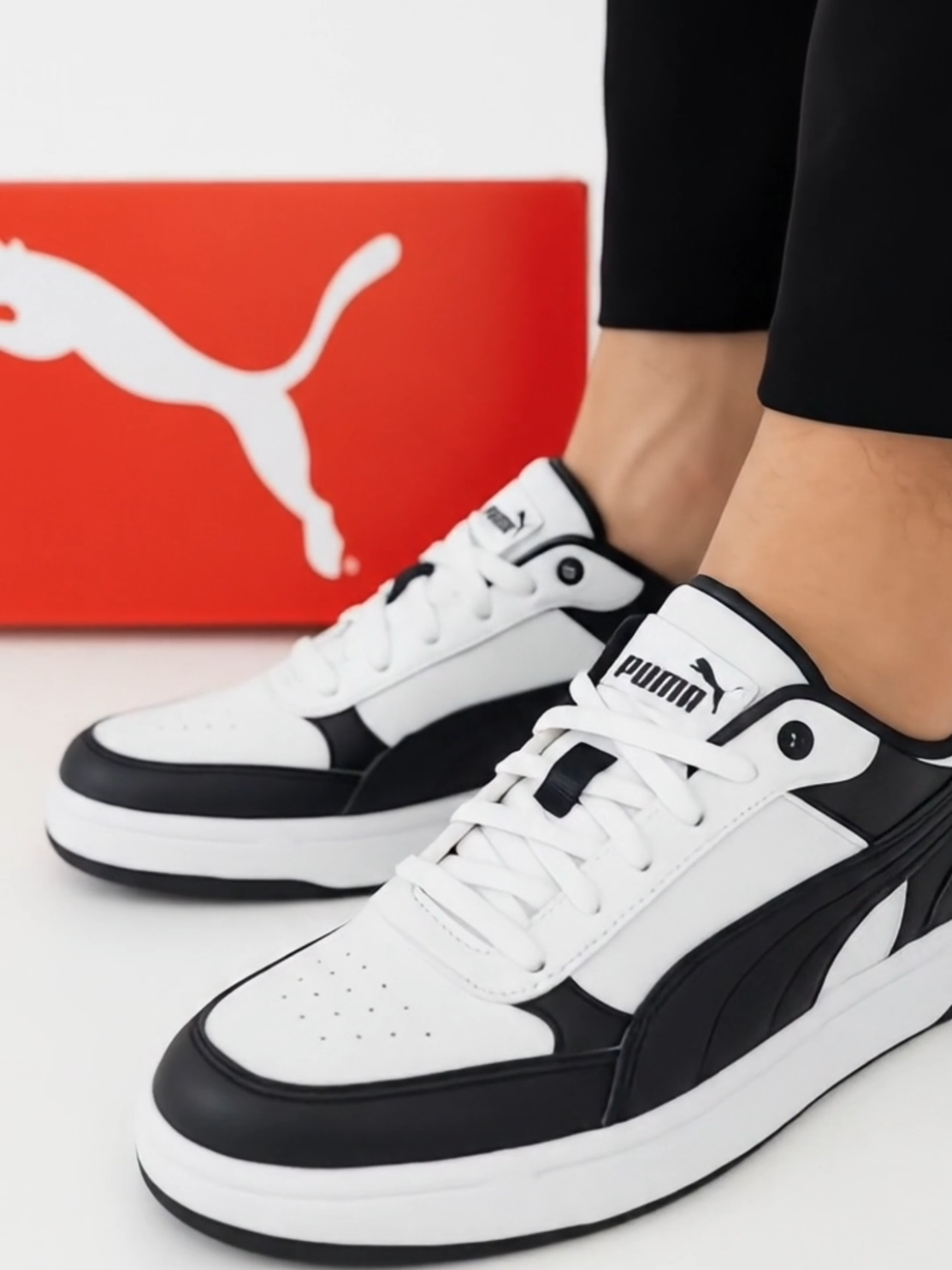 PUMA Sepatu Dribble PUMA White-Black #puma #foryou #gajiansale #fyp #unisex 