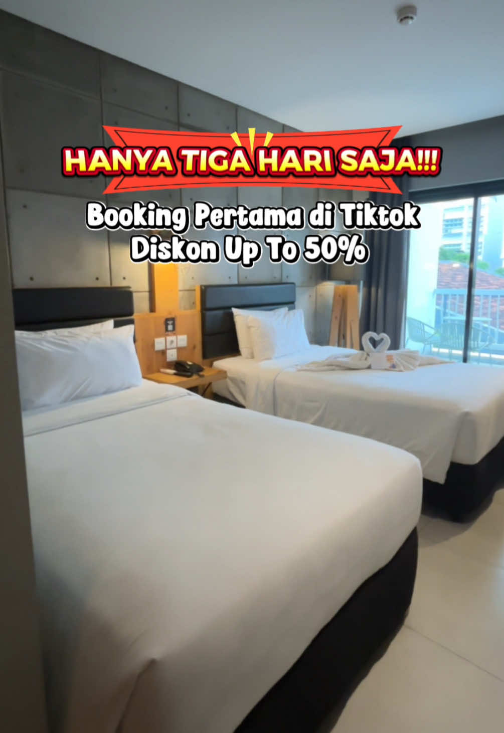 salah satu hotel di Jogja yang deket banget sama Malioboro, cuma 5 menit naik kendaraan✨ lagi ada 