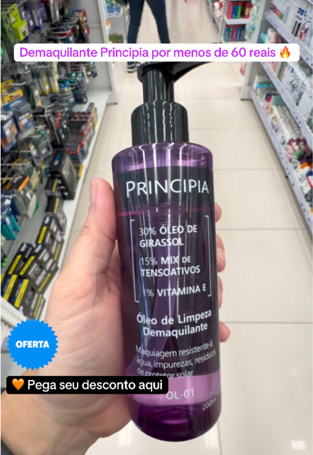 Demaquilante Principia por menos de 60 reais 🔥  Corre pra comprar enquanto tá disponível aqui no Tiktok Shop 🧡 #dicadebeleza #rotinaskincare #principia #demaquilante #grwm 