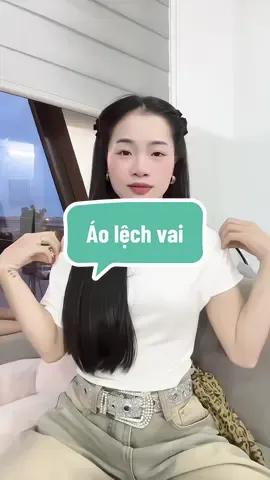 Áo trễ vai, áo lệch vai  áo mặc được nhiều kiểu, áo co dan, có trễ vai có bigsize #aolechvai #aotrevai #thoitrangnuhottrend #phoido #uotfit 