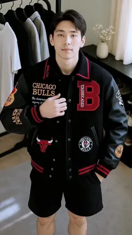 Jaket varsity blackseven red bulls🔥 #jaket #jaketvarsity #jaketpremium #jaketbaseball 
