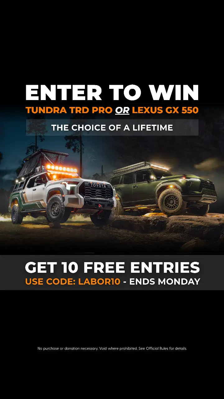 One week only!  Get 10 extra FREE entires with your donation. Use code LABOR10 at checkout!