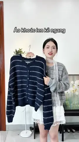 Áo khoác len kẻ ngang lông thỏ ấm #camcloset2024 #camcloset #aolen #aolennu #aomuadong     