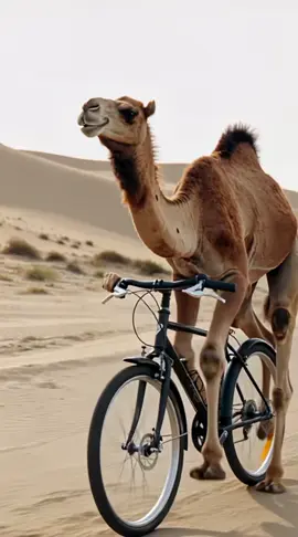 Camel is riding a cycle 🐪🚲😂🚲🚲🐪🐪 #shortvideoai #viraltiktok 