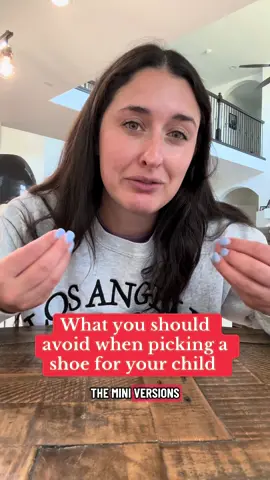 Here are a couple of things to avoid when picking a shoe for your small child! Their footwear does matter! #childdevelopment #babydevelopment #toddlershoes #kidsshoes #pediatricphysicaltherapy 