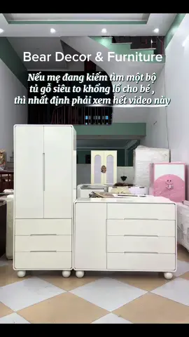 ❌ Prada  ✅ Bộ tủ gỗ siêu to khổng lồ cho bé yêu . #BearDecorFurniture #tugochobe #tủ_trẻ_em #tuquanaotreem #tủ_quần_áo_cho_bé 