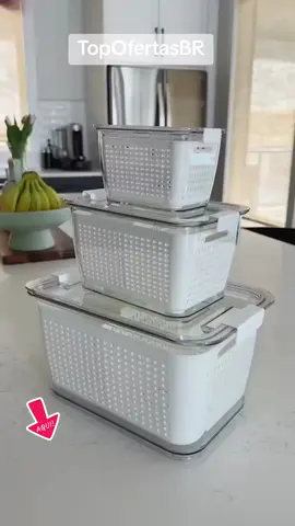 Kit 3 Organizadores de Geladeira – Conserva Alimentos Frescos por Muito Mais Tempo 🍎🥦 #promover #tiktokshop #achadinhos #utilidadesdecozinha @@TopOfertasBR @@TopOfertasBR @@TopOfertasBR 