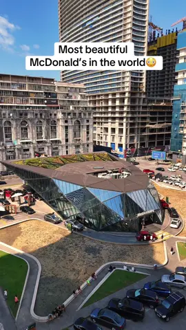 The McDonald’s in Batumi is world-famous for its futuristic glass architecture, designed by the local architect. In 2014, it earned the title Best Commercial Building in an international architecture competition. Built on top of a gas station but hides it with sloping greenery and reflective pools. Inside and out it feels more like a stylish cafe or landmark than a fast-food chain, making it one of the most beautiful McDonald’s in the world.  📍Batumi, Georgia 🇬🇪 #georgia #batumi #mcdonalds #mini4pro #awardwinning 