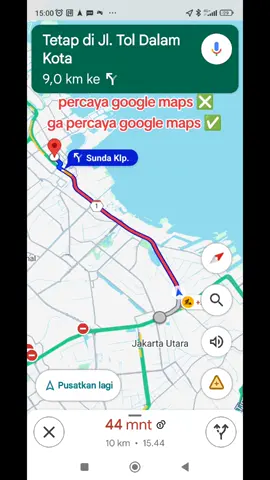 kirain macet ny dikit doang, tau ny sepanjang jalan  #gogglemaps #macet